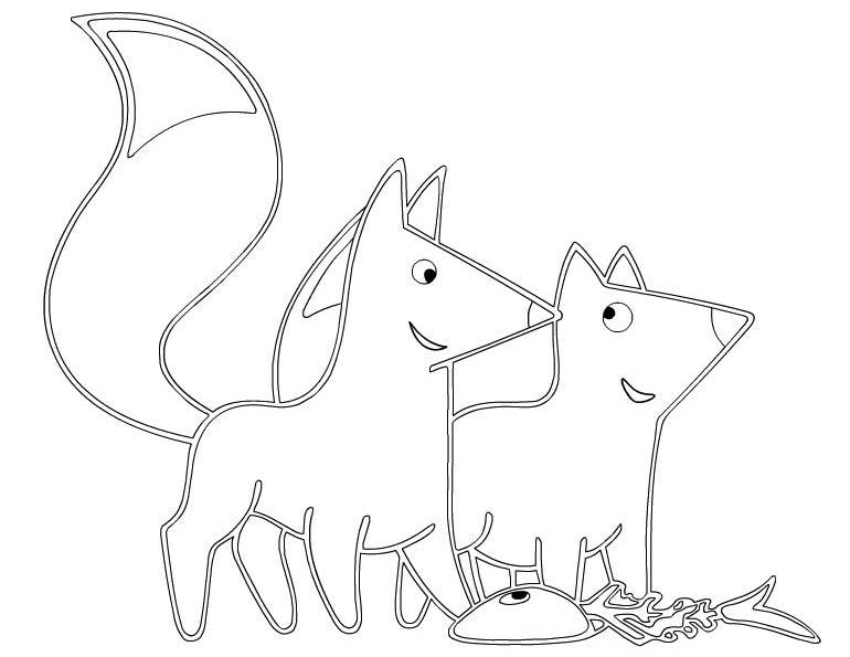 Kolorowanka z Lisami - Kreatywna Zabawa i Nauka dla Dzieci kolorowanka do druku